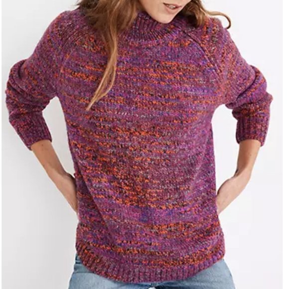 Multicolored Zip-Turtleneck Sweater - Picture 1 of 5